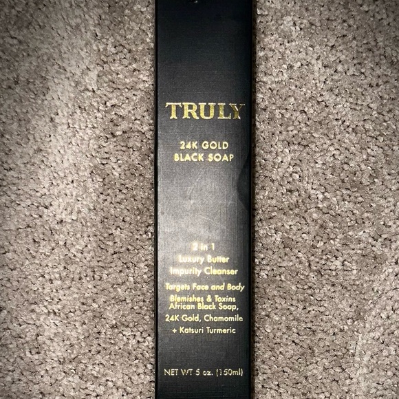 TRULY 24K Gold Black Soap/Luxury Butter Impurity Cleanser NWT - Picture 3 of 9